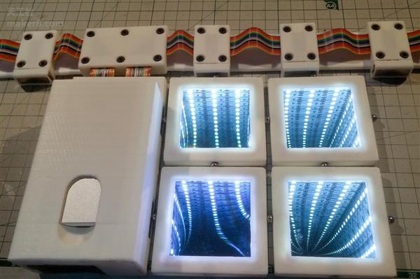 性感與高科技的結合 美女創客SexyCyborg又造3D打印LED鏡面塊裙子