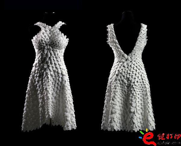3d打印服裝 升級(jí)2.0版3D打印Kinematic Petals連衣裙誕生_3D打印服務(wù)公司