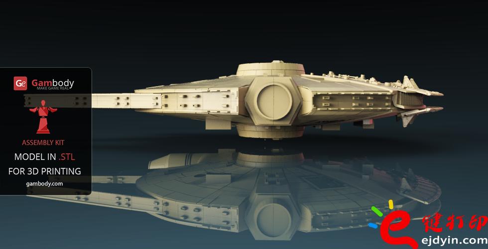 [超清圖集]<<星球大戰之原力覺醒>>千年隼號飛船3D打印作品欣賞(附模型下載地址)